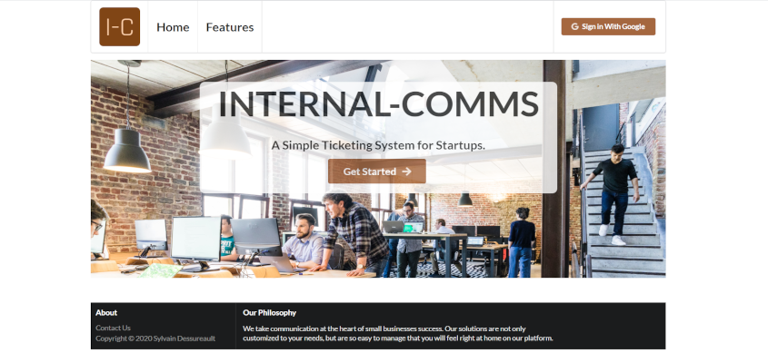 Internal-Comms Landing Page